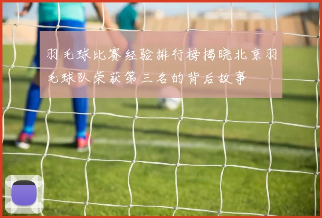 羽毛球比赛经验排行榜揭晓北京羽毛球队荣获第三名的背后故事